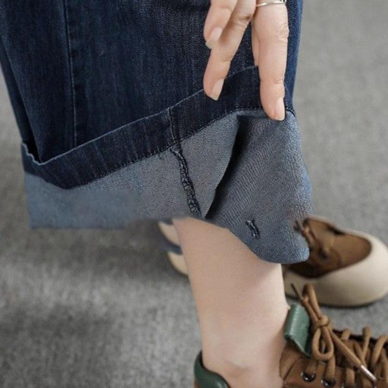 Pants for Women Elastic High Waist Long Trousers Plus Size Thickened Stretchy Solid Colour Versatile Casual Wide Leg Jeans Pants