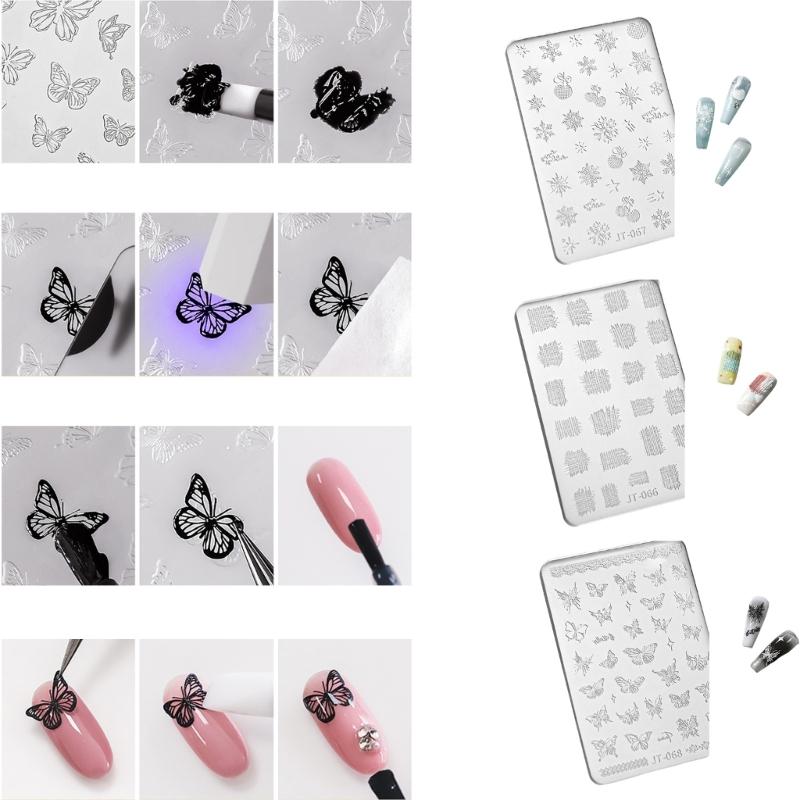 Crystal Silicone Nail Mold Nail Decors Molds Silicone Stamps Nail Decors Mould Nail Decors Stamping Tools for Nail Decor