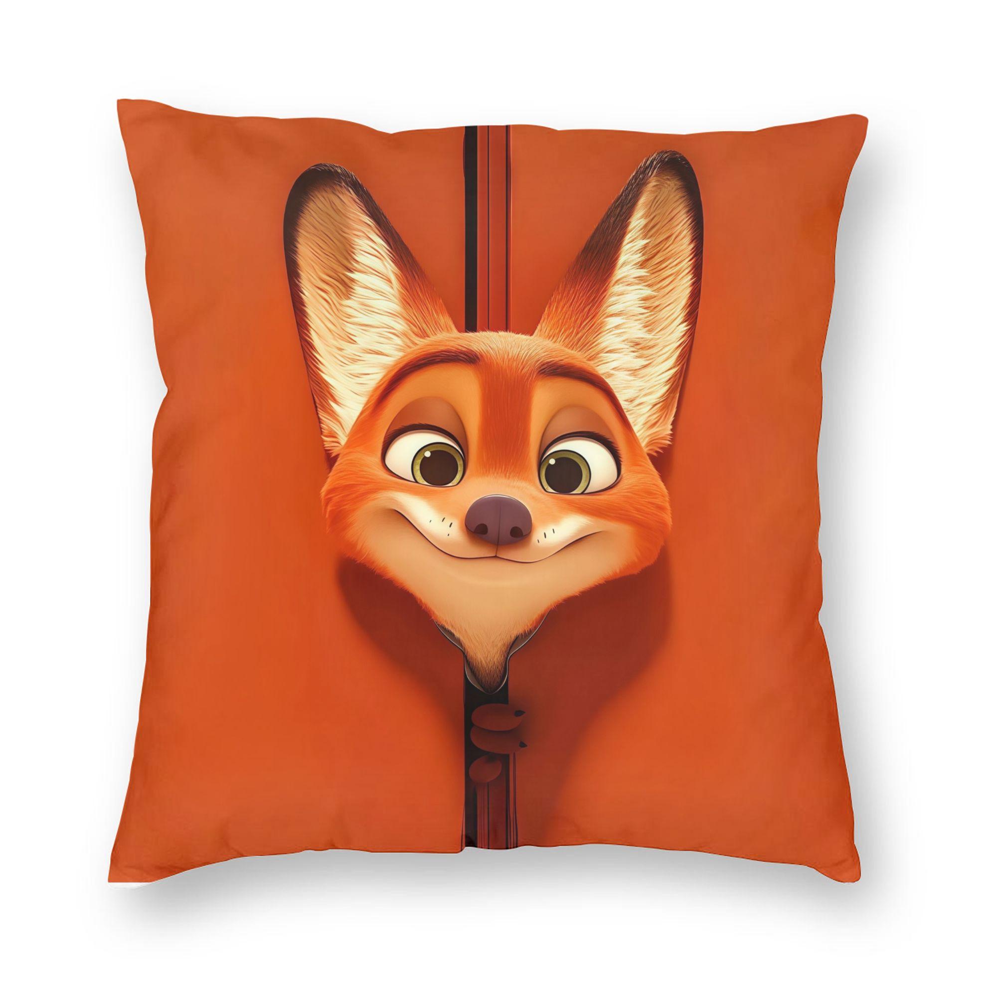 

Мультяшная наволочка Зверополис Ник Двусторонняя печать Полиэстер Чехол для подушки Декорации Чехол для подушки Дом Дропшиппинг 30cmx30cm