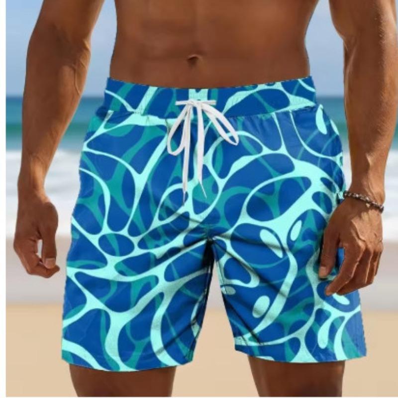 Summer Men's 3D Printed Beach Shorts Fashion Versatile Trend Breathable Casual Vacation Style