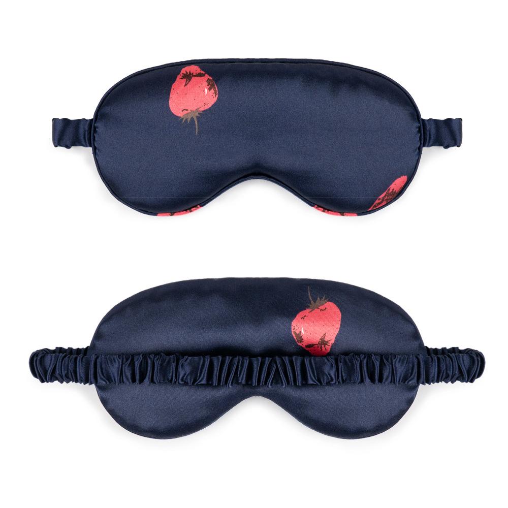 1Pc Printing Imitated Silk Sleeping Mask Eyepatch Eye Cover For Travel Relax Sleeping Aid Eye Patch Shading Eye Mask