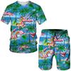 NEW Tropical Floral Print Men's Tees/Beach Shorts/Suits Fashion Summer Hawaiian Sets Casual Short Sleeve T-Shirt Holiday Outfits