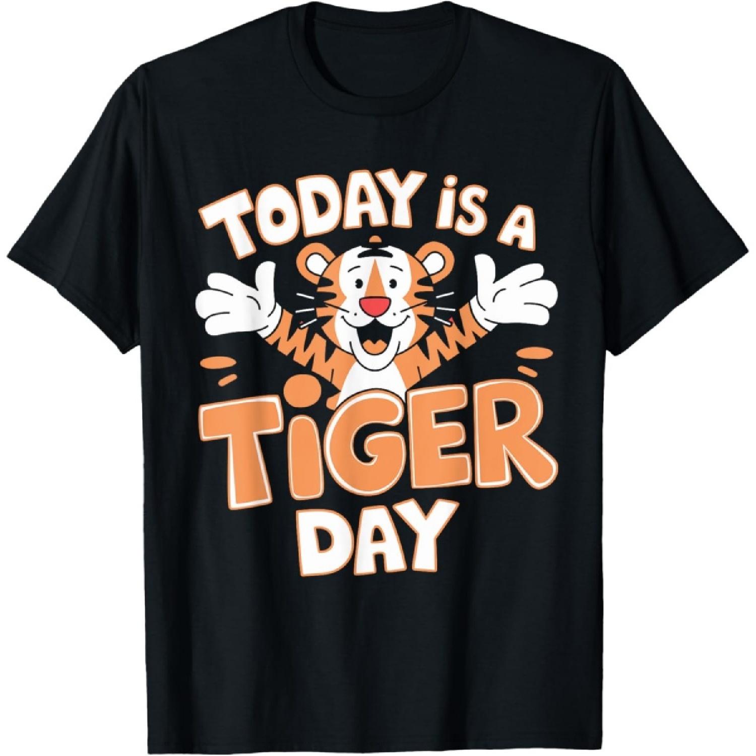 Childrens Today is a Tiger Day Tshirt _ Kids Tiger T-Shirt S