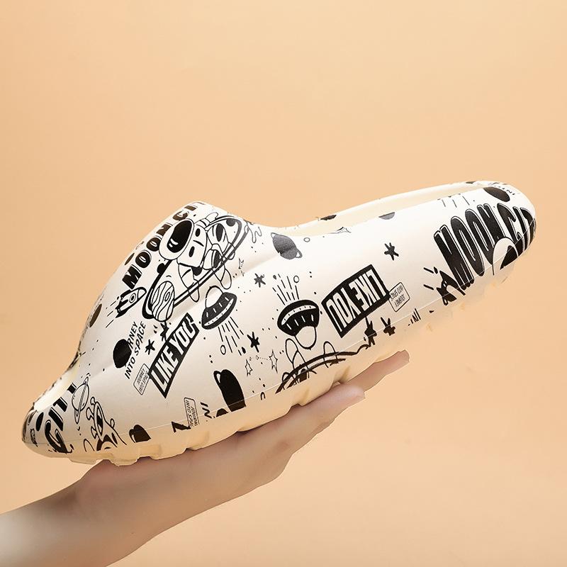 Summer EV slippers distribution of new sandals one-word drag Q elastic thick-soled slippers 36/37