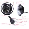 Car Light Assembly 7inch H4 LED Headlight DRL Halo Angle Eyes 12V 24V High Low Turn Signal for Lada Niva
