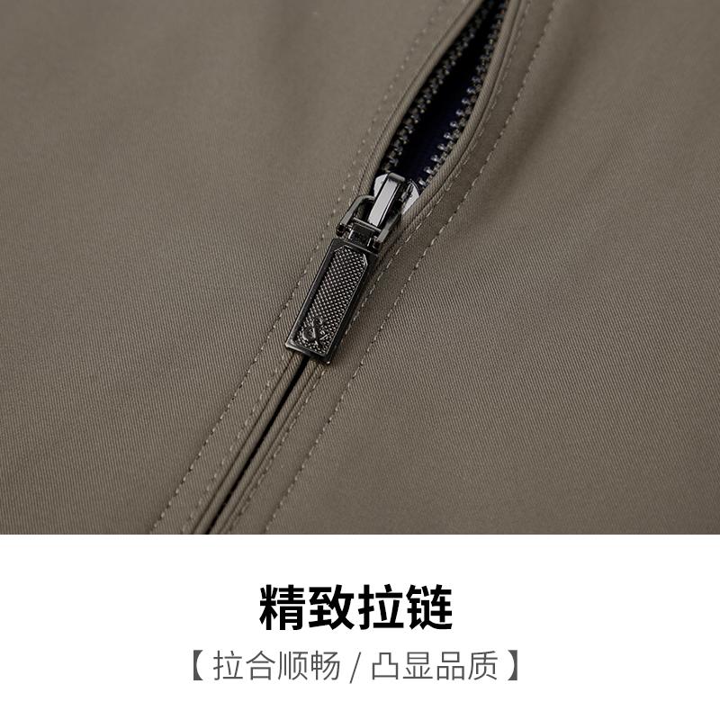 Solid color casual stand up collar windproof jacket 22235M0722