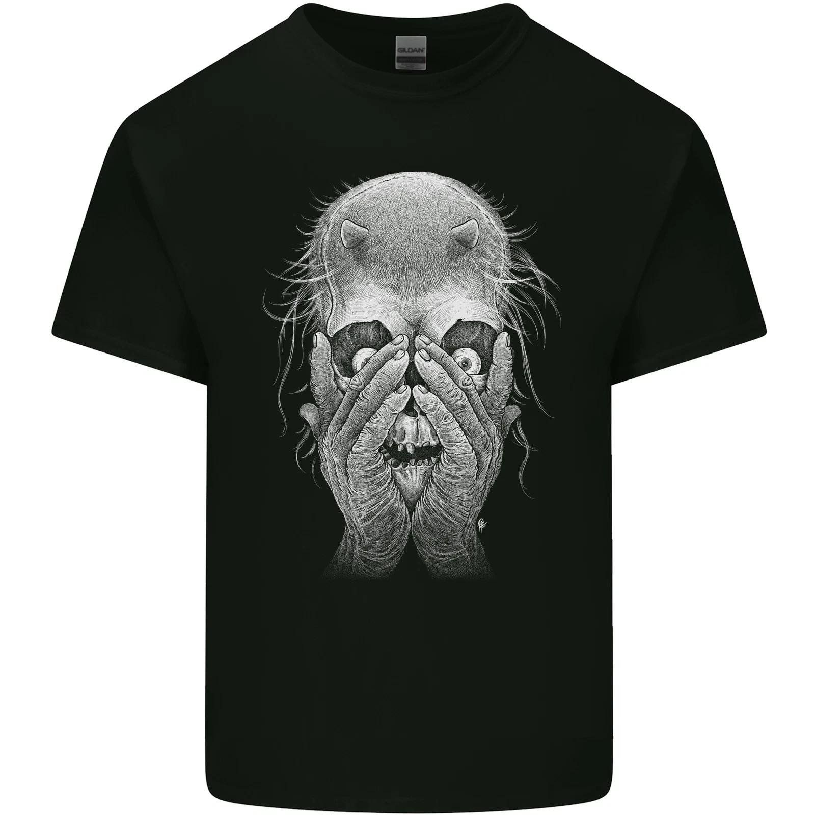 Peekaboo Demon Devil Skull Kids T-Shirt Childrens 2XL