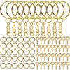 110Pcs Keychain Open Jump Rings Eye Pins Jewelry Making Accessories Kits for DIY Epoxy Resin Key Chain Key Ring Pendants