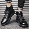 Luxuriöse, hochwertige High-Top-Schuhe, Martin-Stiefel, rutschfeste Werkzeugstiefel, Motorradstiefel, Trend-Retro-Schnürschuhe für Herren