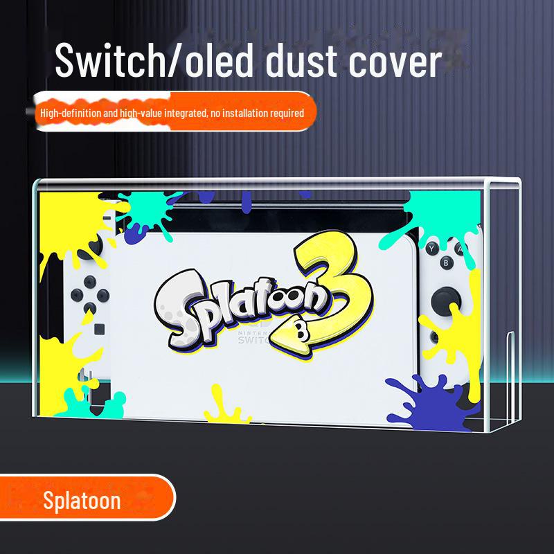 Capac de praf pentru bază luminoasă OLED pentru Nintendo Switch și accesorii pentru carcasă acrilică