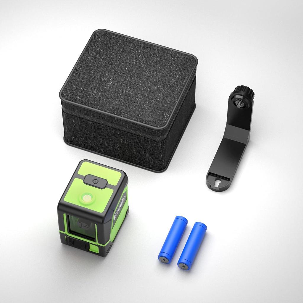 Laser Level Self-leveling Green Cross Laser Tool with Vertical and Horizontal Lines,360 Degree Rotation Self-leveling mode&IP54 Waterproof for