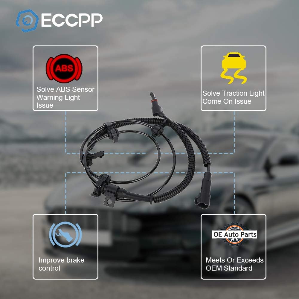 ECCPP Left+Front ABS Wheel Speed Sensor ABS Sensor fit for 2002 2003 2004 2005 2006 2007 for Jeep Liberty Set of 1