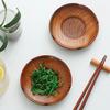Wooden Dipping Saucer Solid Wood Round Butter Dish Cheese Plate Dessert Snack Plate Coasters Kitchen Tableware Accessories