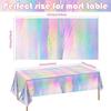 Aluminum Film Tablecloth Table Cover Kids Baby Shower Tablecloth Supplies for Wedding Party Banquet Decoration Iridescence Laser