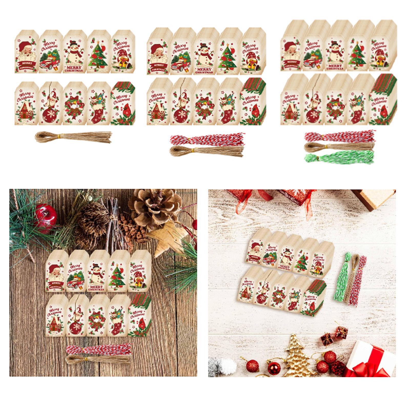 

Christmas Tags Wrapping Tags Creative Santa Claus Car Decor Snowman Cottage DIY