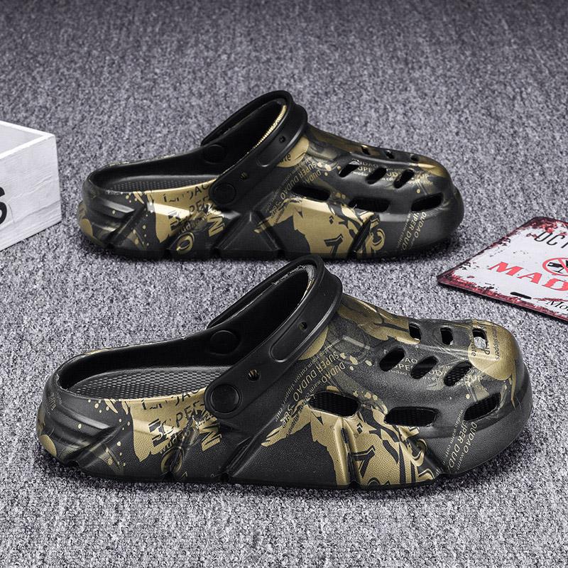 Hole Shoes Men's Sandals Shoes for Men Wear-resistant Indoor and Outdoor Unisex Soft and Comfortable Thick Bottom Non-slip New