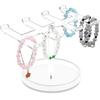 Acrylic Bracelet Rack With Art Inspired Base Space Efficient Jewelry Display for Shops and Personalize Use
