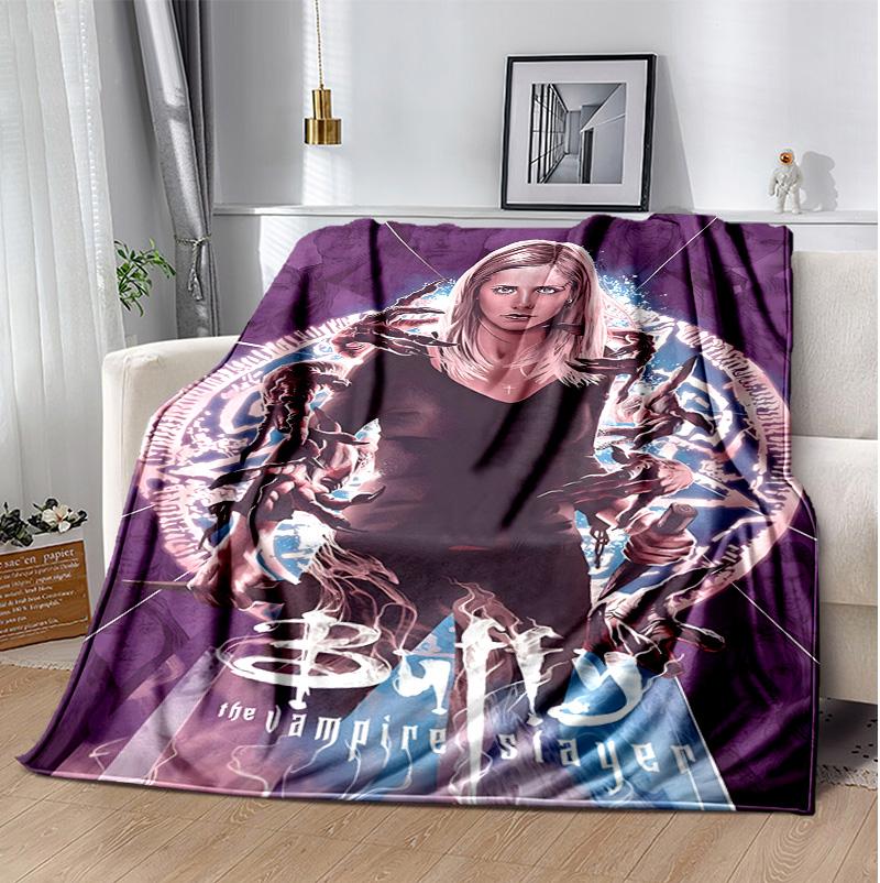 Buffy Flannel Blanket Soft Warm All-Season Throw, Design for Camping, Car Travel, Hiking Sofa, Bed, Office Perfect Gift for Parties