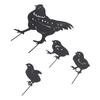 4 Stück Henne Huhn Silhouette Hohl Pfahl Design Niedliches Henne Huhn Design Langlebiges Metall Huhn Hof