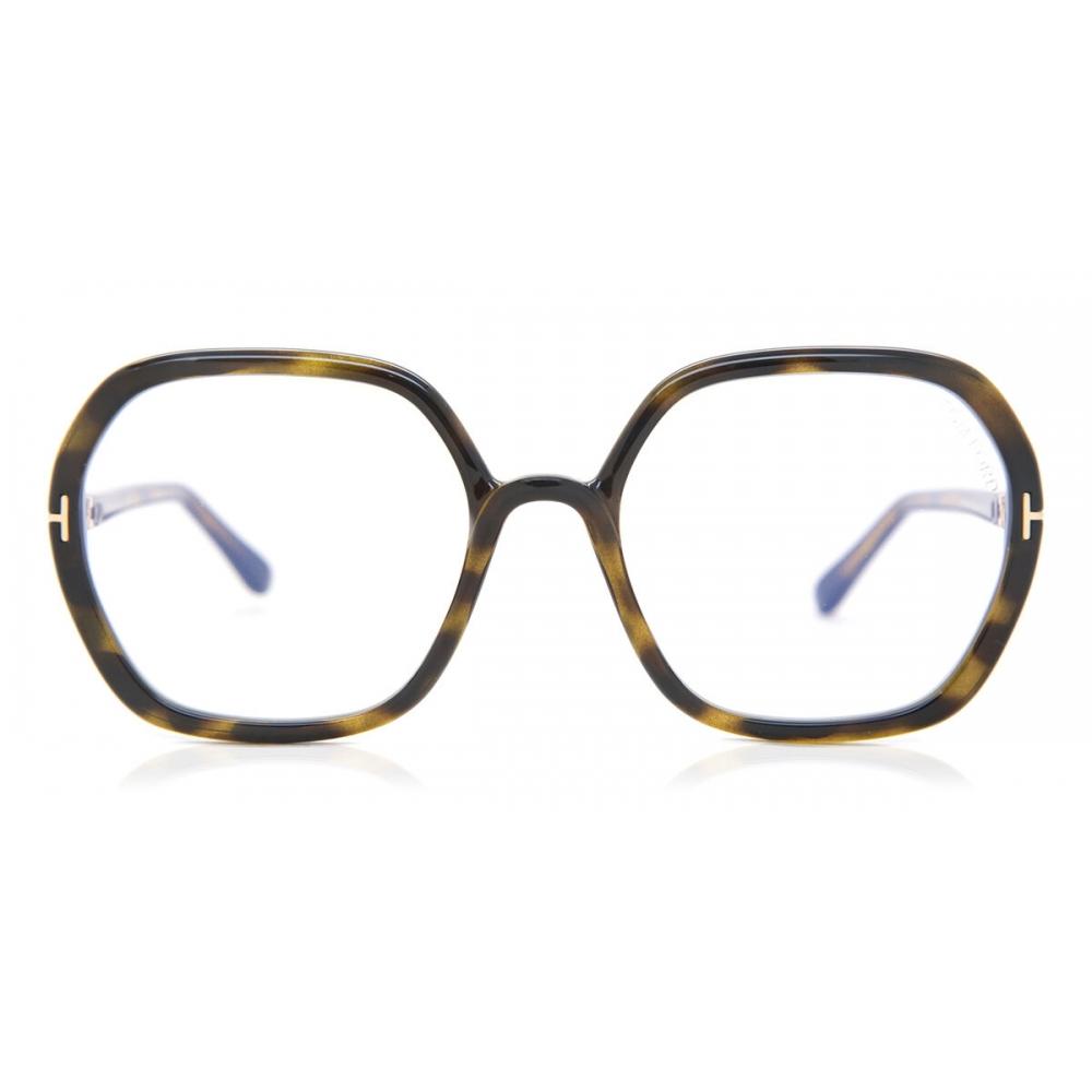 

Tom Ford Ft5814 B Blue Light Block 052 Women Eyeglasses Dark Tortoise/55