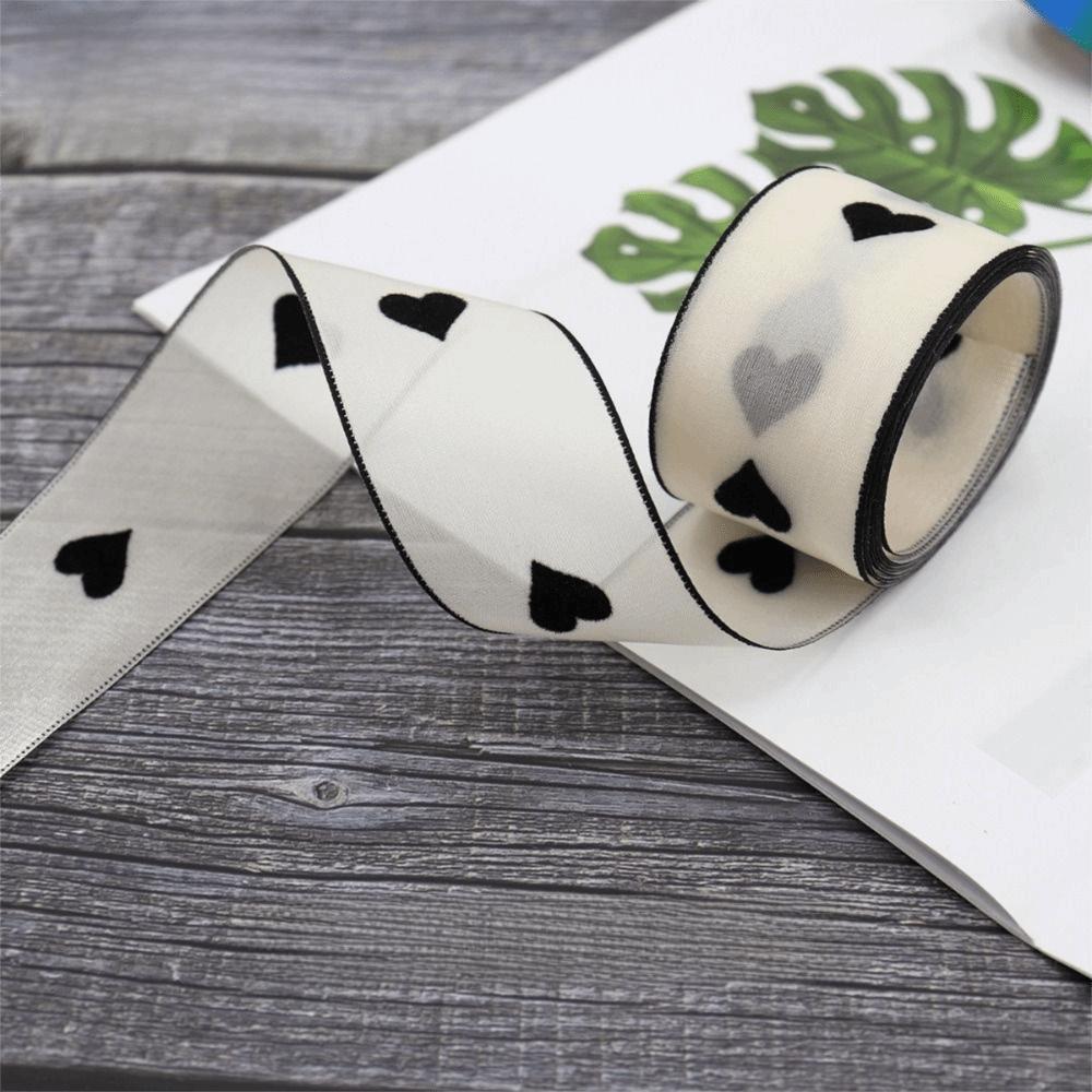 Polyester Love Printed Ribbon 10 Yard Soft Silk Ribbon Retro Elegant DlY Ribbon DIY Making