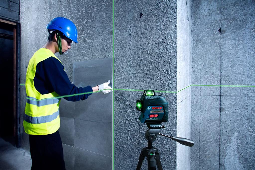 Profesionální laserový značkovač BOSCH nesoucí cílový panel modrý (Ochranné pouzdro, pouzdro, součástí) GLL3-60XG