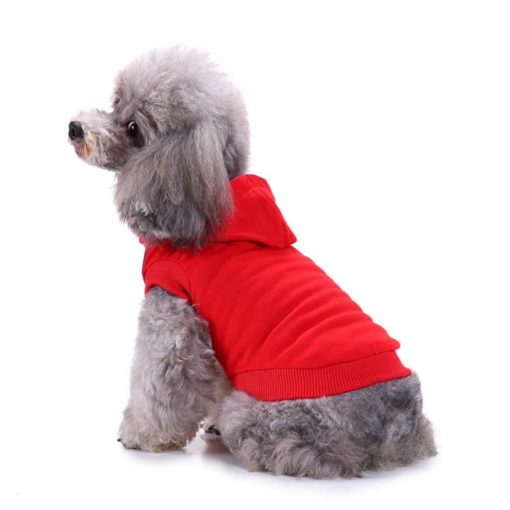 Spring Thin Dog Solid Color Cotton Vest Pullover Hooded Short Sleeve Casual Small Teddy Pet Clothes
