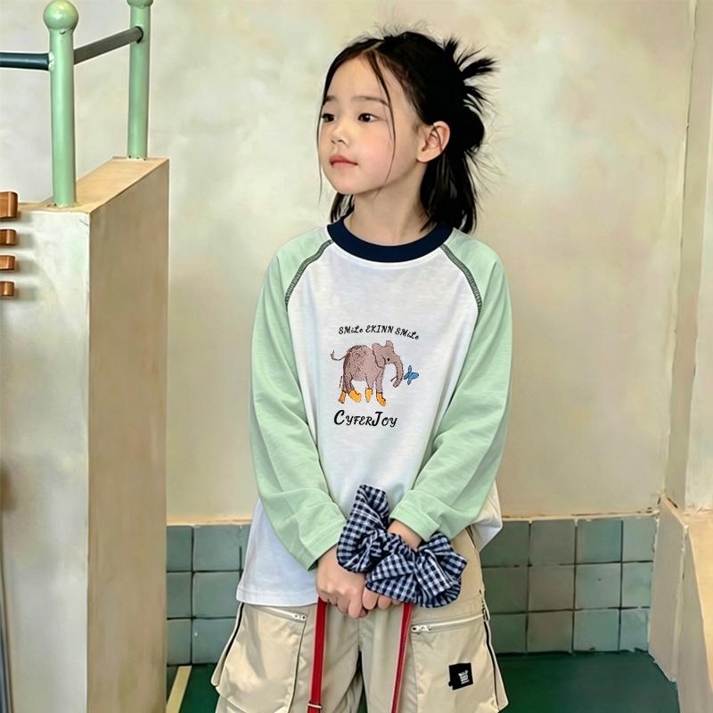 Girls' Long-Sleeve Sun Protection Top – 2026 Summer Collection, Medium & Large, Round Neck Air Conditioning Shirt.