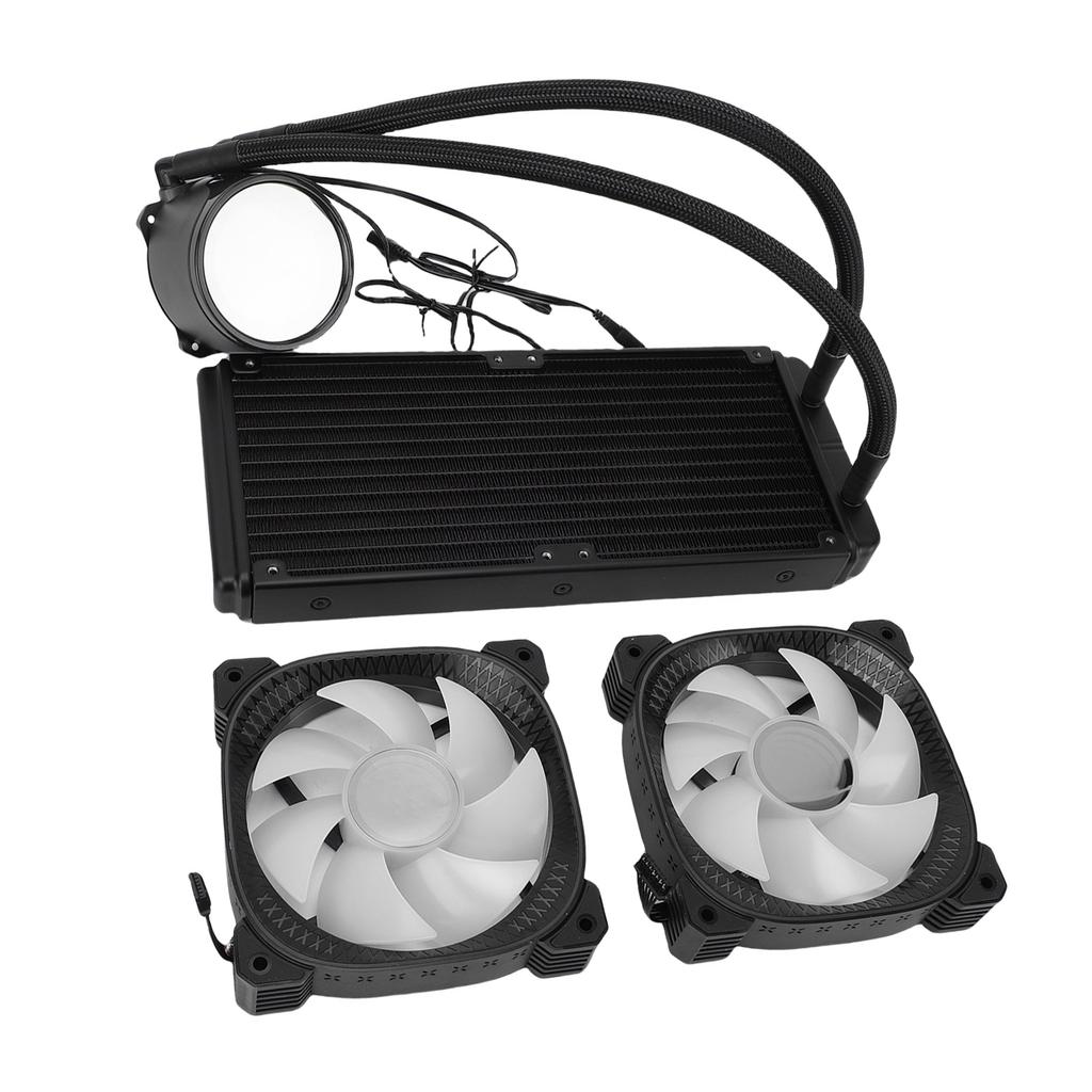 ARGB Liquid CPU Cooler Support for AM4 AM5 2.2 Inch LCD Temperature Display Close   AIO Liquid Cooler with 240mm