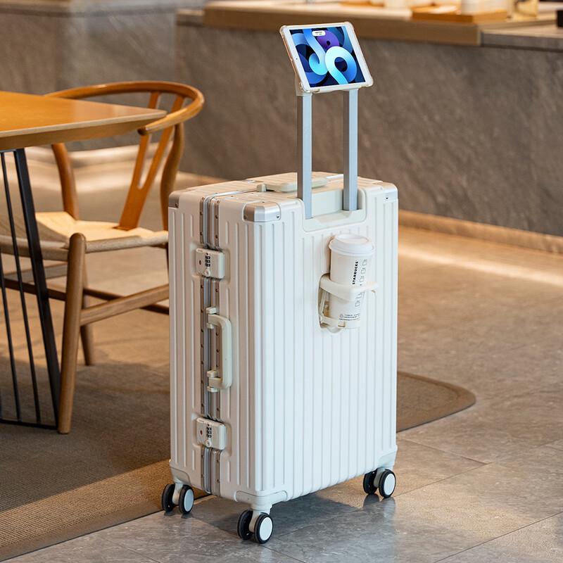 ZuoYou ABS&PC Carry-on Spinner Luggage with Cup Holder 20 inches