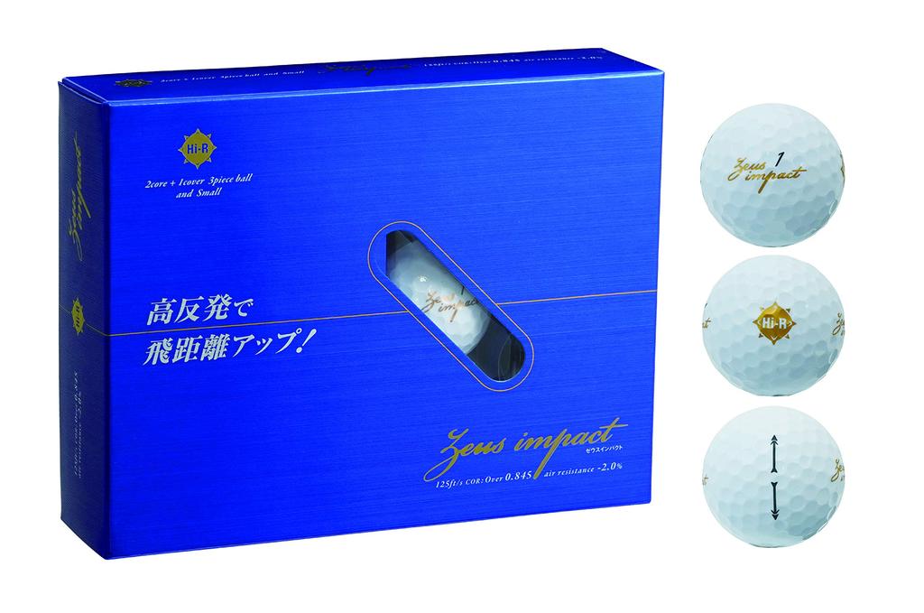 Kasco Golfball ZEUSIMPACT2 Høy Frastøt Golfball Dusin ZEUSIMPACT2 Hvit Herre
