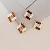 Korean-Japanese Geometric Colorful Drip Oil Celebrity Stud Earrings – Trendy, Fashionable, Versatile Women's Accessories.