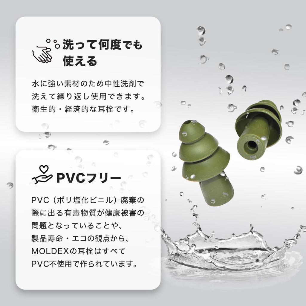 MOLDEX Impact Sound 1 Pair Medium Corded Sleep Snoring Washable BattlePlugs, Resistant, (6498), Size, Earplugs, Sound-Blocking, Aid, Reducing,