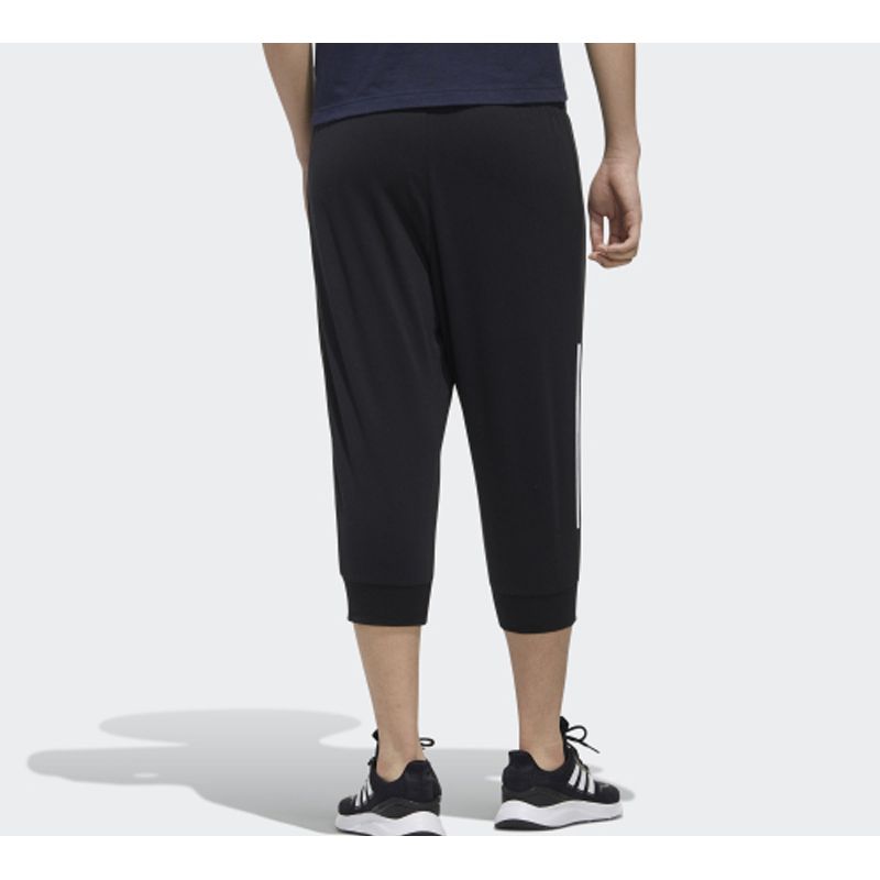 Adidas Breathable Casual Cropped Knit Pants Men Bottoms Black FQ9300