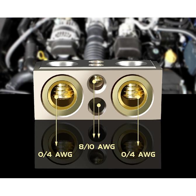 Battery Terminal Connectors,0/2/4/6/8/10 AWG Battery Terminals,Heavy Duty Car Battery Terminal,Top Post Multiple Battery Terminal,Positive Negative