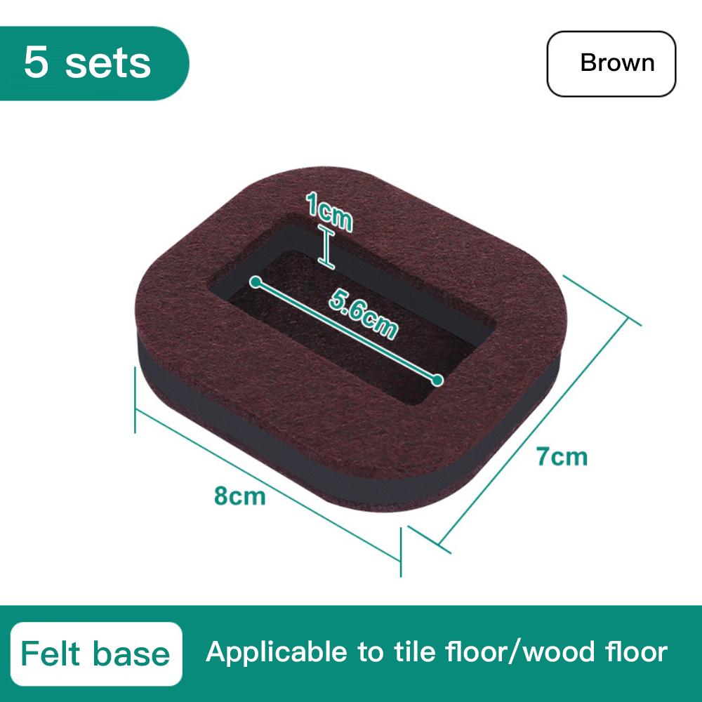 5pcs Furniture Wheel Stoppers Floor Protectors For Furniture Prevent Scratches Felt Seat Wheel Fixing Pad Mute Table Leg Pad