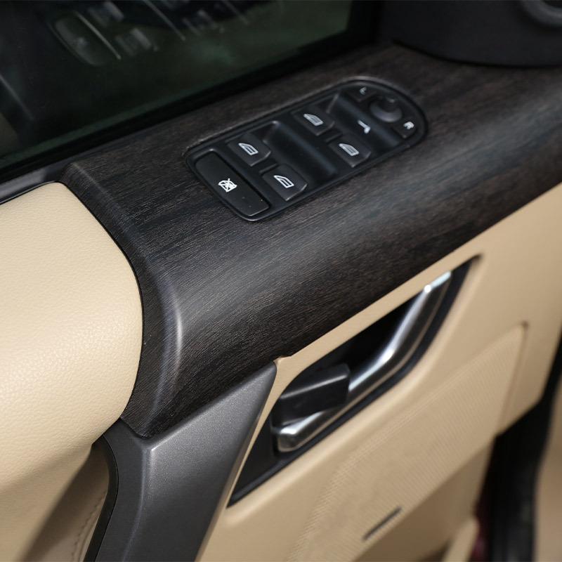 For Land Rover Freelander 2 2012-15 Car Glass Lift Switch Panel Trim Cover Frame ABS Oak Wood Grain Car Accessories
