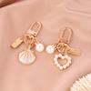 Bag Ornaments  Elegant Heart Pearl Keyring  Starfish Keychain Elegant Jewelry Party Gift Accessory For Gift