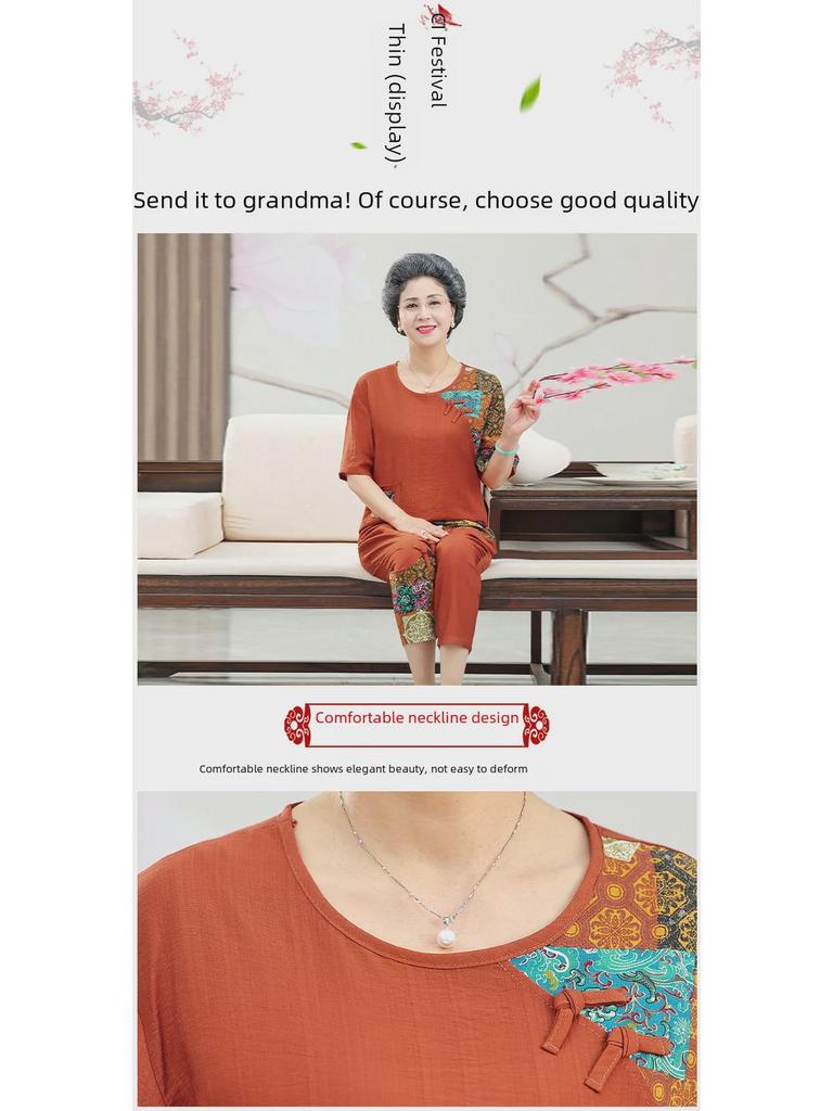 Sommeranzug im Retro-Western-Stil: Locker sitzender Zweiteiler für modebewusste Omas