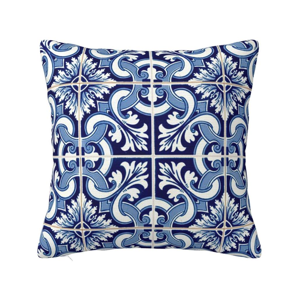 Azulejo Lisbon Azulejos Lisboa Pillowcase Cushion Comfort Throw Pillow Sofa Decorative Cushions Used Home Bedroom Living Room