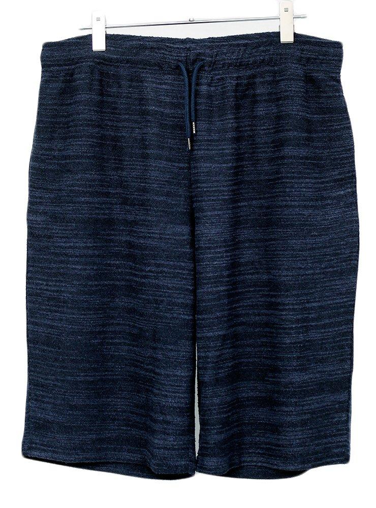 One Colors Men's Plus Size Shorts, Lightweight Slub Summer Knit, Stretch Elastic Waist, Navy (Size 3L) (71)
