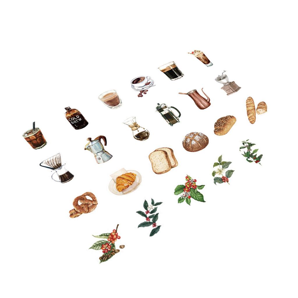 46 Piezas Pegatinas para Scrapbook DIY Impermeables Autoadhesivas Decorativas para Diarios Álbum de Fotos