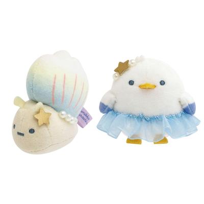 San-X Sumikkogurashi "Penguin Lagoon" Zestaw Mini Maskotek: Fałszywy Ślimak i Kot Morski, Muszla Morska, Lato, Słodki, Kojący, Edycja Limitowana