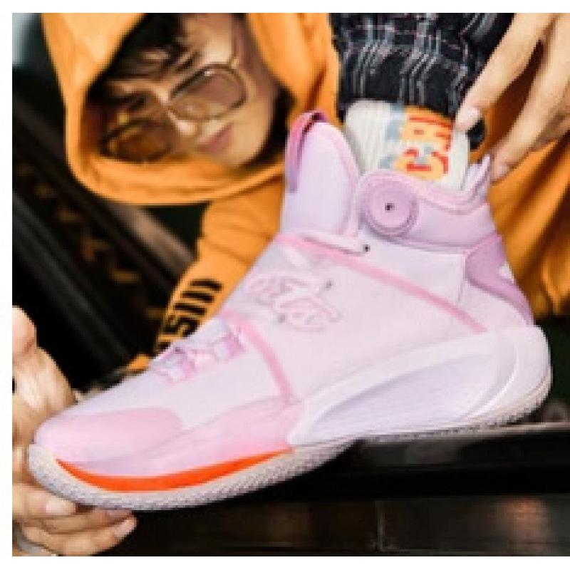 2024 new men's and women's same basketball shoes friction sound breathable non-slip middle help actual sports basketball shoes