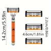 Shaver Brand New Design  Razor Shaving Six Layer Shaver Reusable Razor Imported Blade Multi Tool Head Change