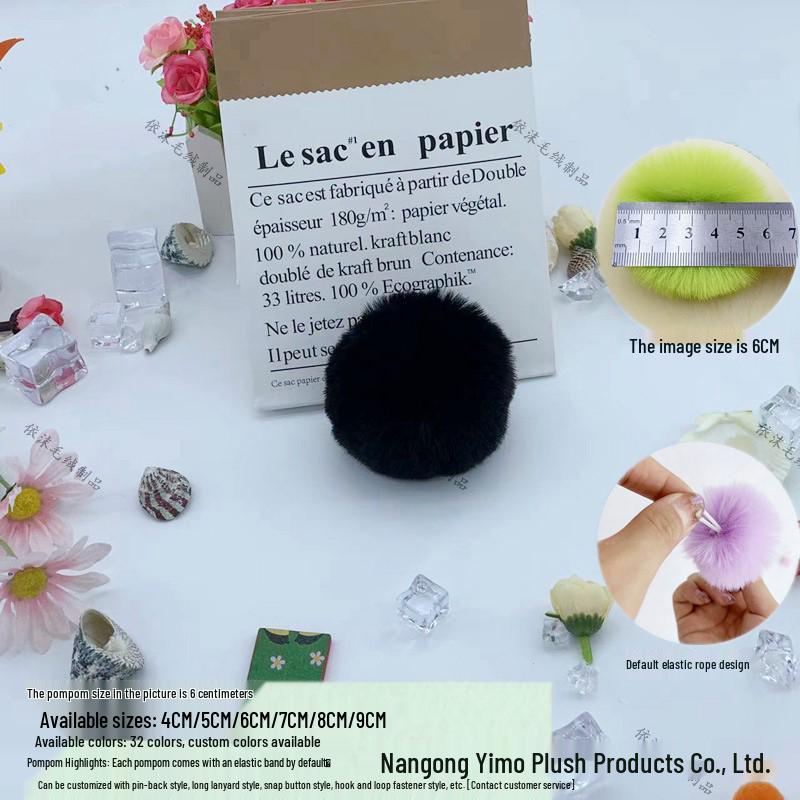 Imitation Rabbit Fur Pom-Poms: 4cm, 6cm, 7cm DIY Plush Balls for Jewelry, Clothing, Hats, Shoes, Bags, and Trims