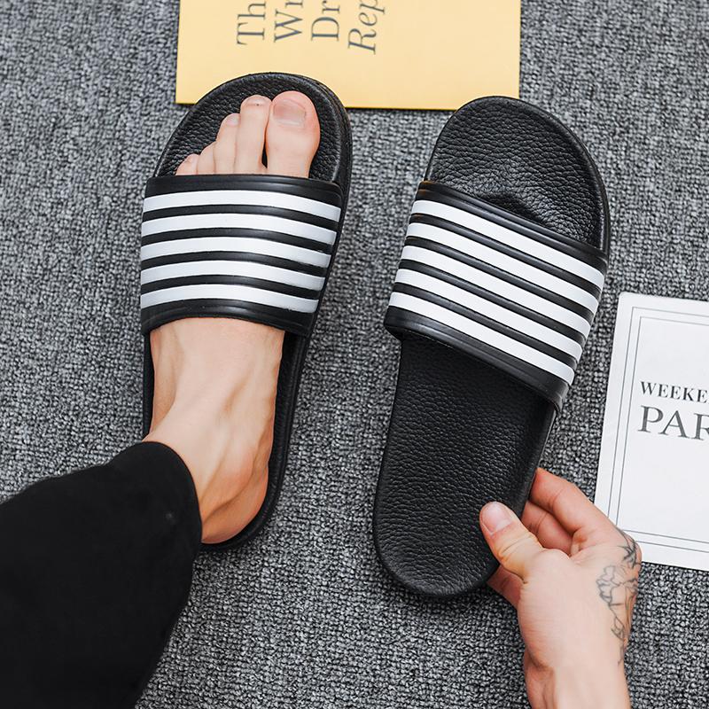 Plus Size Men Indoor Home Slippers Male Soft Comfortable Bath Slipper Men's EVA Flat Thick Platform Outdoor Beach Sandals Summer