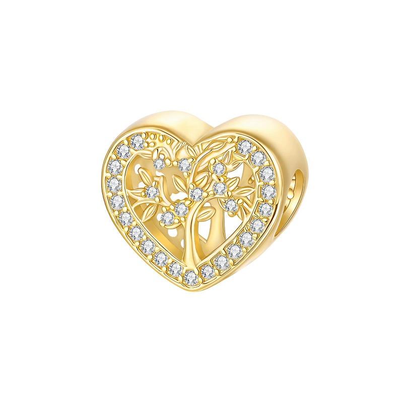 Original Metal Lucky Tree Of Life Charms Love Beads Safety Chain Pendants Fit Bangle Necklace Make your own Accessory Gift Elegant Fashion Beautiful