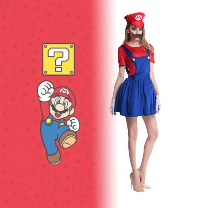 Mario And Luigi Cosplay Costume For Halloween Party Dress Up