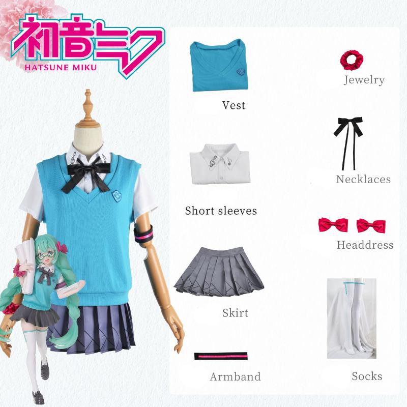Miku 16th Hatsune Anniversary Cosplay Jk Uniform Costume Party Outfit Halloween